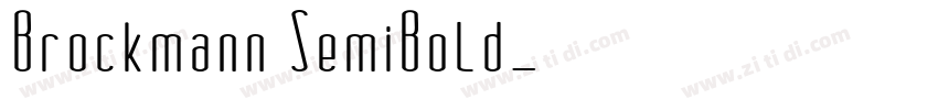 Brockmann SemiBold字体转换